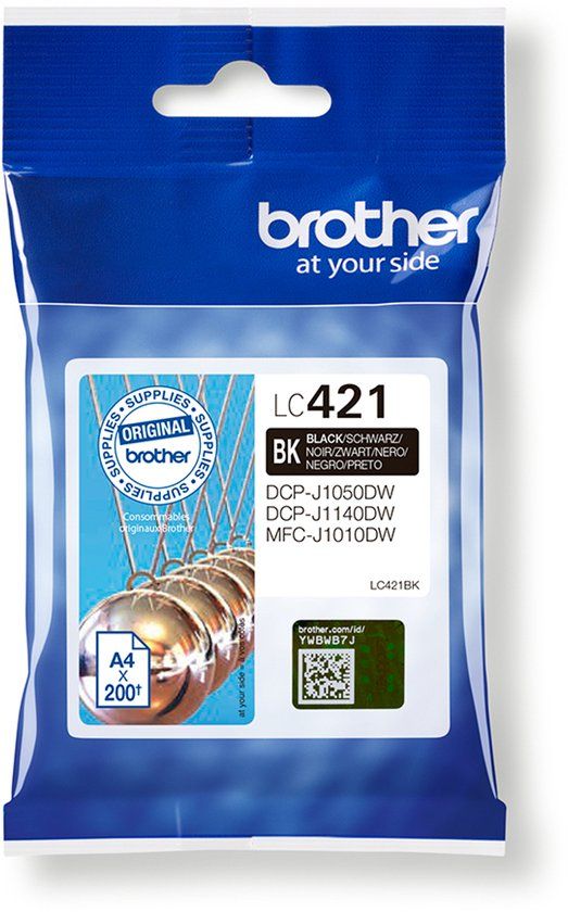 Brother LC-421BK Black Ink Cartridge - Original
