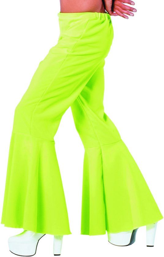 Feestbeest.nl Hippie Kostuum Groene Hippie Broek Bi-Stretch Maat 60 Carnaval kostuum Verkleedkleding