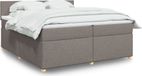 Maison Exclusive - Boxspringbed met matras, taupe, 200x200 cm, gestoffeerd