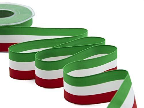 Furlanis - Satijnen lint driekleurig, Italiaanse vlag - 39 mm x 25 m