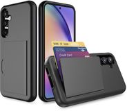 Smartphonica Telefoonhoesje Geschikt voor Samsung Galaxy A54 sterk TPU met pasjeshouder - Zwart
