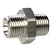 Dubbele RIEGLER Dubbele schroefdraadstapel, G 1 a., G 1 1/2 a., SW 55, messing vernikkeld, werkdruk max. 25 bar, bedrijfstemperatuur. Maximale 150 °C.
