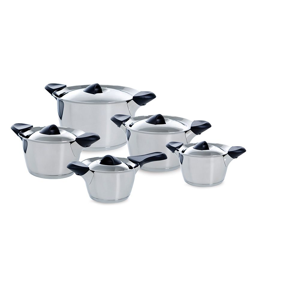 BK Q-linair Classic Kookpottenset - 5-delig - Zilverkleurig