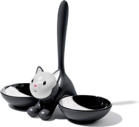 Alessi Tigrito Voerbakje Kat - Zwart