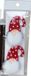 Merkloos / Sans marque IKO Kersthangers - Gnomes/Kabouters - 2x - Hartjes Muts - Vilt - 7 cm