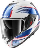 Shark Oxo systeemhelm motorhelm Sikter wit rood blauw - Maat XXL