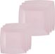Santex set de assiettes de fête/anniversaire - 40x pièces - rose pâle - 18 cm et 23 cm