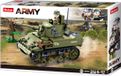 Sluban Army Small Allied Tank bouwspeelgoed kinderen vanaf 6 jaar - Constructiespeelgoed modelbouw - bouwdoos met 344 bouwstenen - M38-B0856