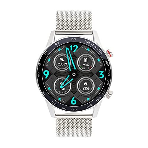 WATCHMARK Smartwatch WDT95 zilver mesh,Eén maat,Zilver