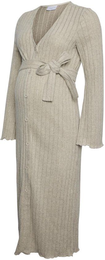 Mama Licious Jurk MLFELIZIA Zwangerschapsjurk M Gestreept V-hals Lange mouw 95% gerecycled polyester