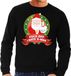 Bellatio Decorations Shoppartners Bv Foute kersttrui / sweater - zwart - Kerstman met middelvinger Fuck Off I Hate X-mas heren S