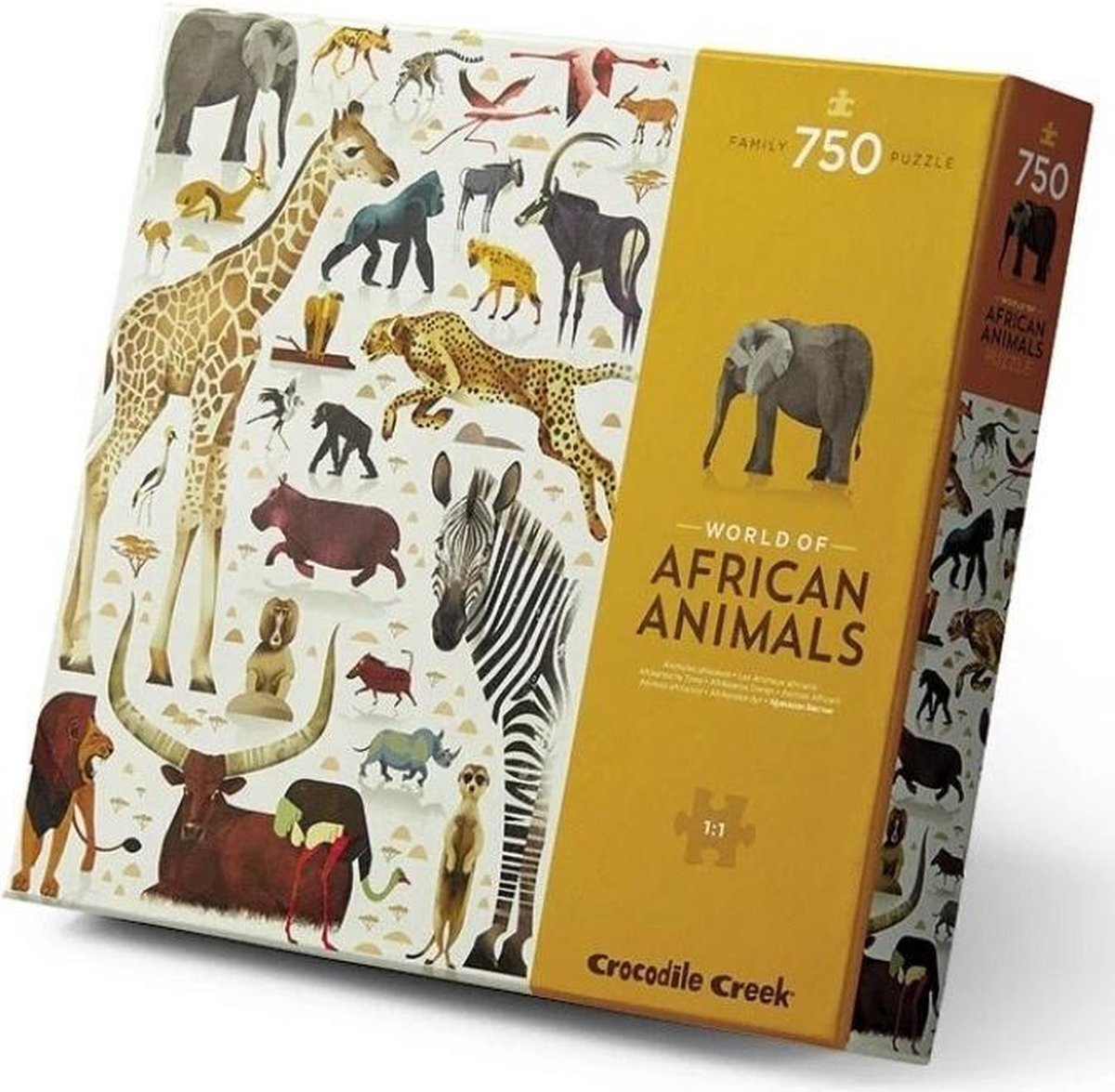 Crocodile Creek Puzzel World of African Animals - 750 stukken