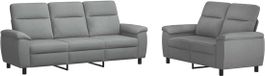 vidaXL Canapé 2 places Tissu gris clair
