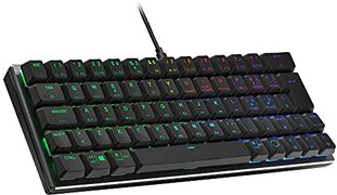 Cooler Master SK620 Bedraad gaming toetsenbord - Compacte 60% lay-out, Platte mechanische toetsen, RGB-verlichting per toets, directe sneltoetsen, MacOS/Windows compatibel - Space Grey, IT lay-out