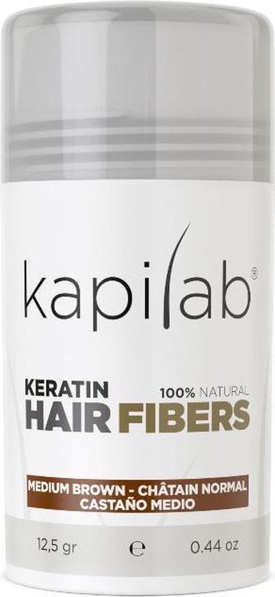 Kapilab Hair Fibers Regular - Medium Brown - 12.5g