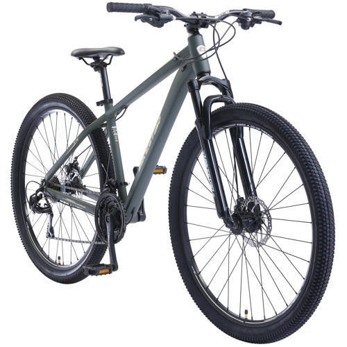 bikestar hardtail MTB, alu, 29 inch, 21 speed, groen/beige
