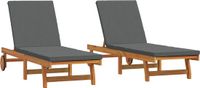vidaXL Ligstoel Massief Acacia Hout Bruin