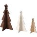 Boltze Xmas - Dekorative Tannen aus Sperrholz KARL, 12-25 cm, 3 Stück