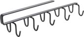 Metaltex - Mokkenhouder Zwart Metaal - 25 x 6 x 6 cm
