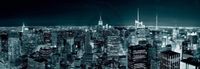 PGM Shutterstock Affiche Art - Manhatten Skyline at Night 95x33cm