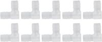 Dailygoody - Adaptateur coudé en plastique - Connecteur de tuyau à 90 degrés - 10 pièces - 10mm - Blanc