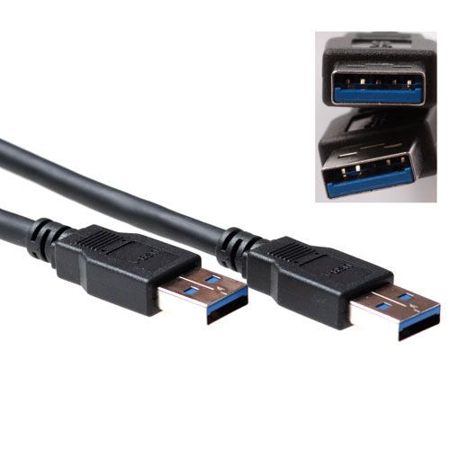 ACT SB0001 USB 3.2 Gen 1 (3.1 Gen 1) Kabel - USB A naar USB A - 3 meter - Zwart