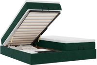 vidaXL Ottoman Bed with Mattresses 180x200cm Velvet Dark Green