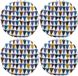 Unyqoos® Set de 4 coussins de chaise ronds