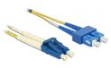 Delock 84802 InfiniBand en Glasvezelkabel 5 m 2x LC 2x SC Geel