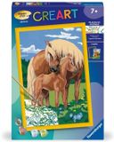 Ravensburger CreArt Kids 31x21cm Proud Horses, Schilderen op Nummer Kit, Leeftijd 7+, 25850