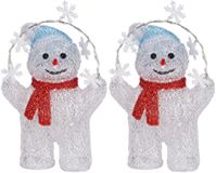 Merkloos Kerstverlichting figuur - Sneeuwpop - 31 cm - 40 LED - Helder Wit - Acryl - IP44