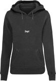 Miss Tee Dames hoodie Angel Hoody, casual hoodie met rugprint, regular fit, maten XS - 5XL, antraciet, M