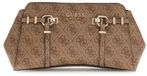 GUESS schoudertas Leona Logo Girlfriend Xbody Latte Logo Lichtbruin