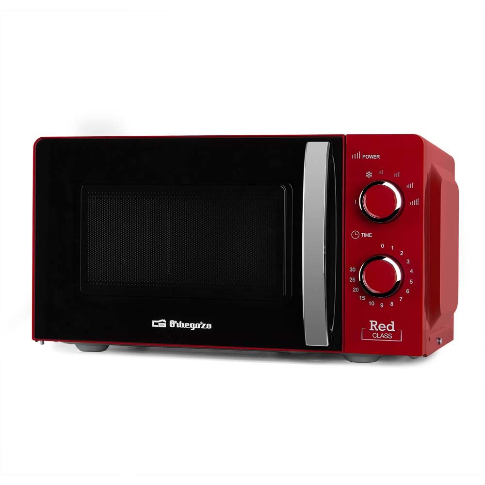 Orbegozo MI 2121 Solo Microwave Oven - 20L, 700W, Red