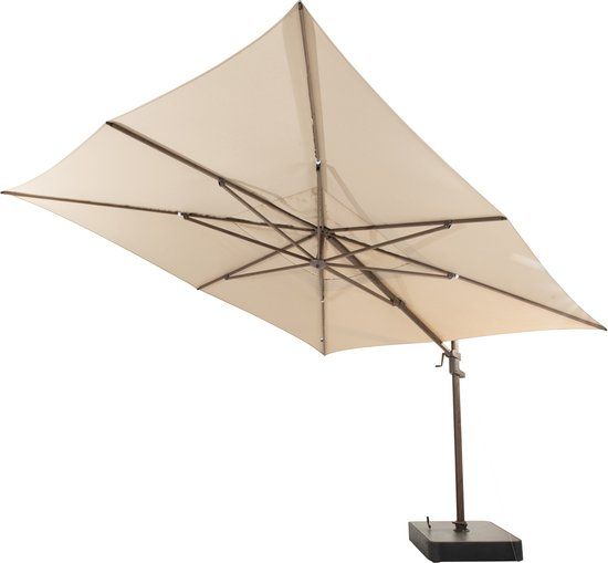 4 Seasons Outdoor Finca Zweefparasol 400x300 - Beach/Houtlook Frame