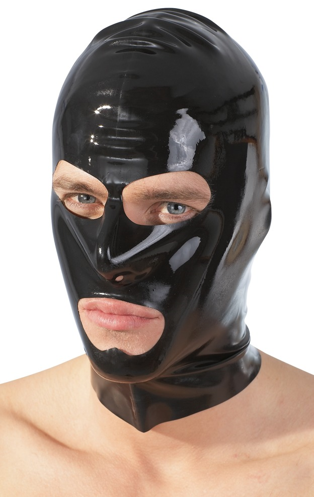 Late-X Latex hoofdmasker zwart unisex - 4024144343119