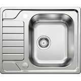 BLANCO DINAS 45 S Mini Spoelbak, 605x500 mm, met afvoerbediening, geborsteld rvs