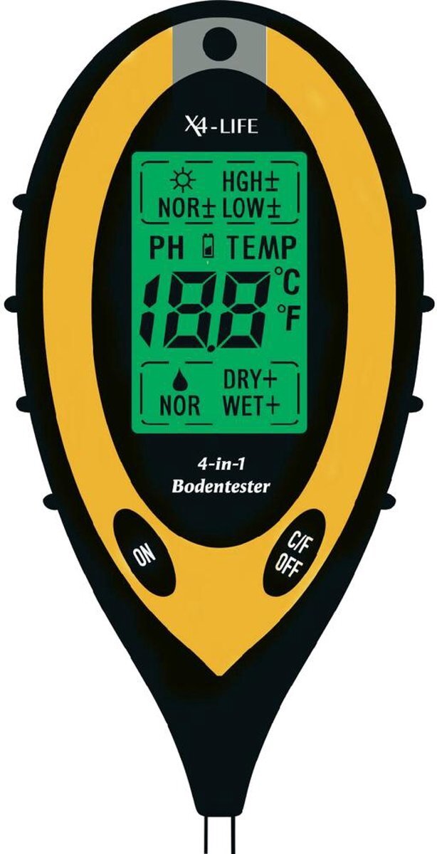 X4-LIFE 4in1 Bodemtester digitale grondmeter