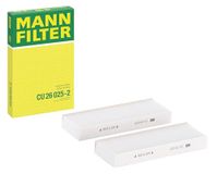 MANN-FILTER CU 26 025-2 Cabine luchtfilter - Toerisme voertuig + hulpprogramma's