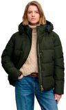 Superdry - Premium Gewatteerde Jas Met Capuchon - Dames - Surplus Goods Olive Green