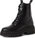 Tamaris - Dames - Zwarte Leren Biker Boots - Maat 41
