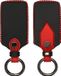 kwmobile hoesje voor autosleutel geschikt voor Mazda 3-Knoppen CX30 CX50 CX60 CX90 MX-30 - Behuizing voor autosleutel in mat noir / rouge