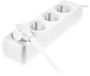 AWTOOLS - Verlengsnoer - 4 Stopcontacten - 1,5m - Met Aarde - Wit