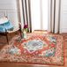 Safavieh Monaco Collection MNC243F tapijt Vintage Oosters tapijt bosgroen en lichtblauw antiek (1,2 x 1,5 m)