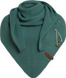 Knit Factory Coco Gebreide Omslagdoek - Driehoek Sjaal Dames - Groen - 190x85 cm