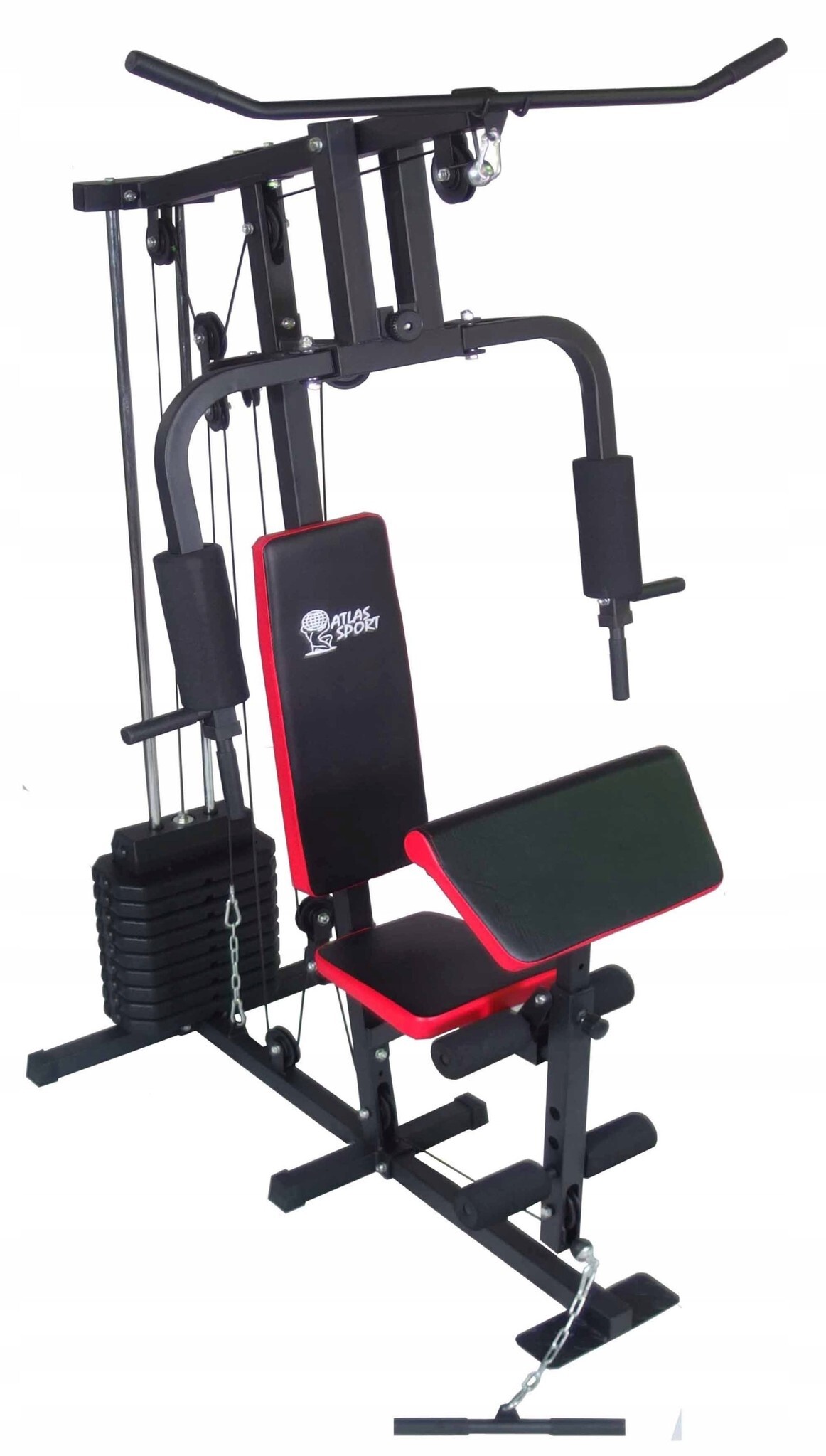 Viking Choice Krachtstation - Home gym - met 45 kg gewicht - zwart-rood