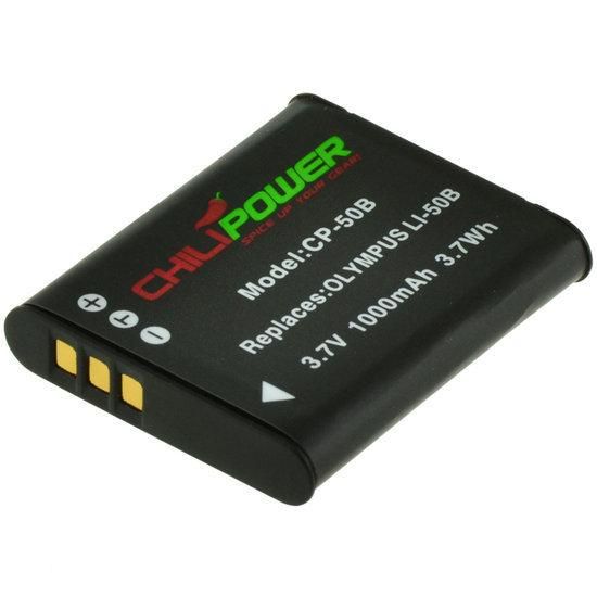ChiliPower Li-50B accu voor Olympus - 1000mAh