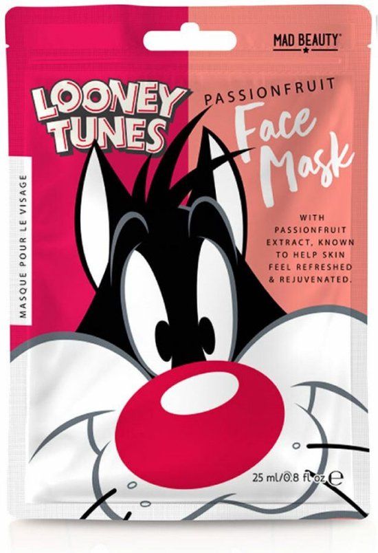 {"int": 15246, "string": null} Mad Beauty Looney Tunes Sylvester Face Mask Passion Fruit (25 ml)