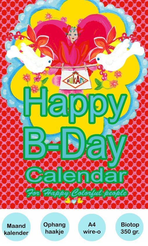 Puk Art© Verjaardagskalender | Vrolijke verjaardagskalender | Happy Birthday Calendar