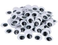 INNSPIRO wiebelogen, zelfklevend, zwart en wit, diameter 30 mm, 1000 stuks